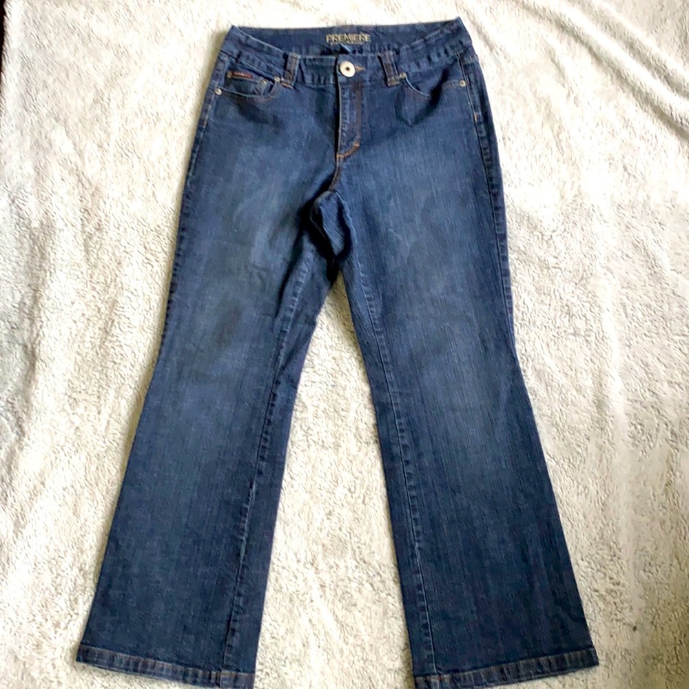 Dark wash bootcut jeans